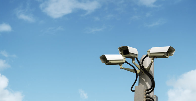 maritime security cameras outside at terminal