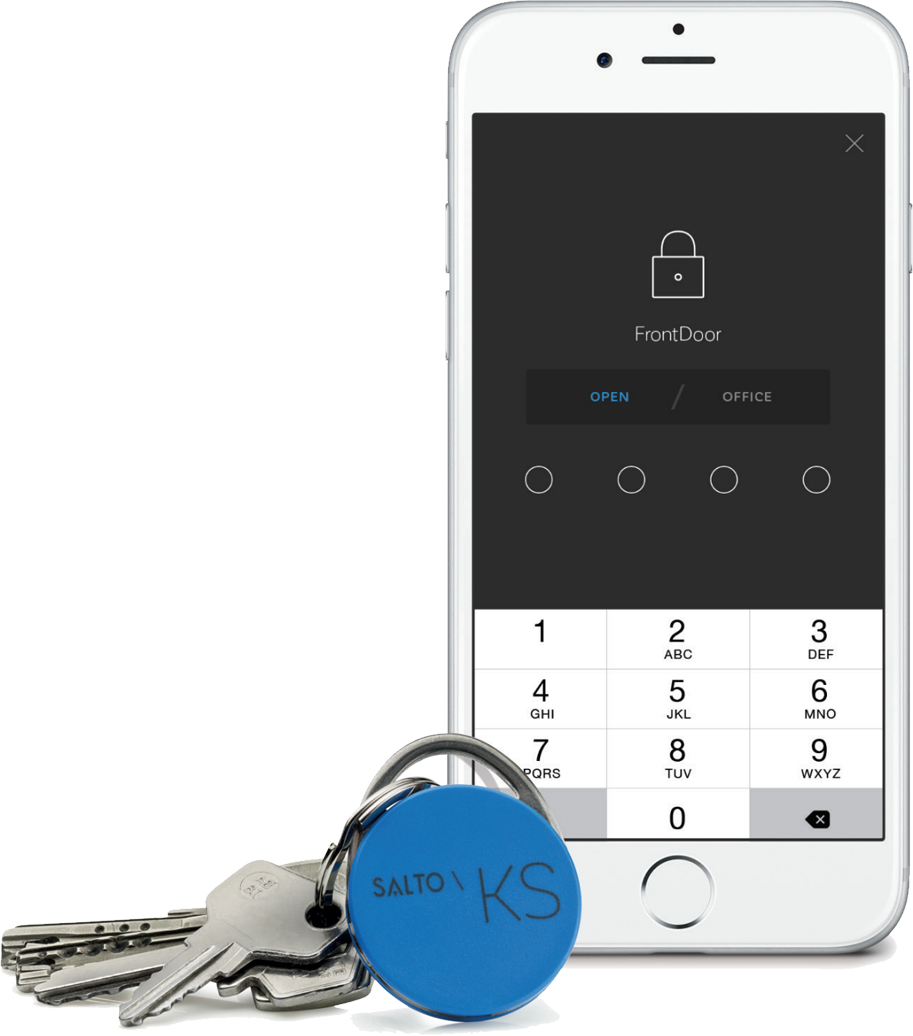 Salto security Key fob and mobile app access control system for st louis apartments