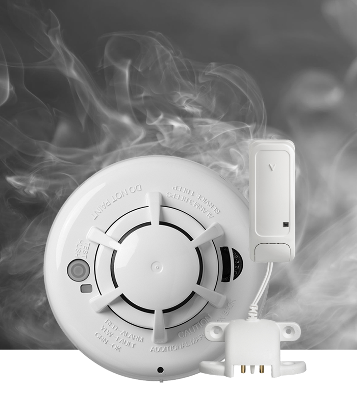 residential home smoke fire water protection alarm system