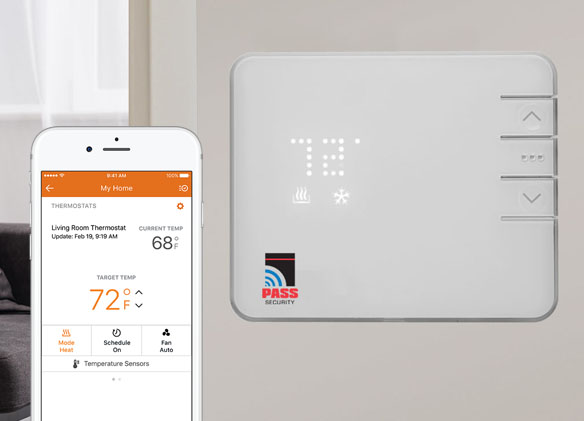 PASS security home smart thermostat