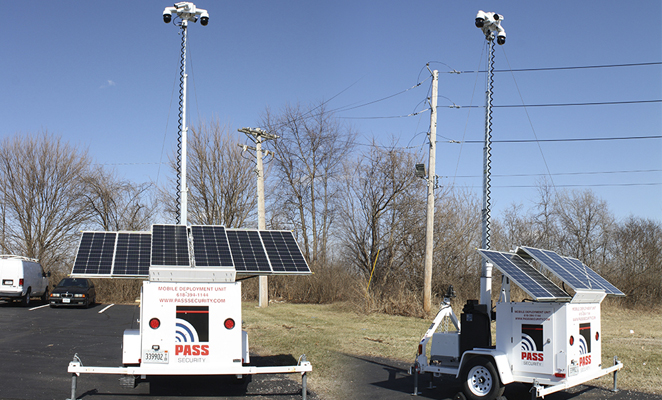 pass security solar powered remote mobile surveillance security camera trailers fairview heights illinois