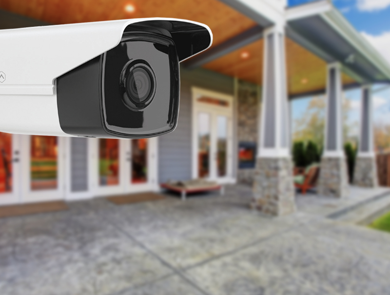 outdoor security camera in st louis home backyard