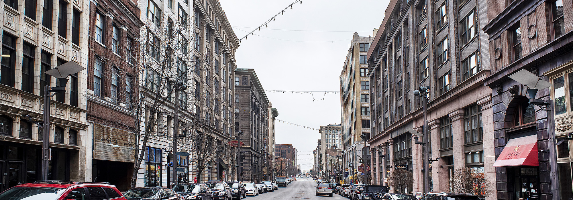 Older Business Buildings Washington Avenue Downtown St Louis Missouri Wireless Security Cameras