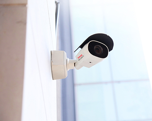 pass security video surveillance bullet security camera on business building in st louis missouri